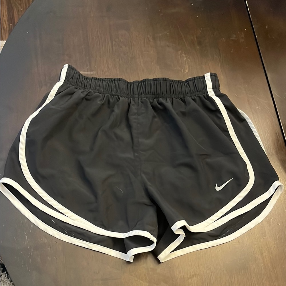 Nike Black and White Tempo Athletic Shorts